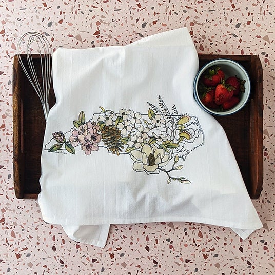 Cotton Dish Towel in Berry